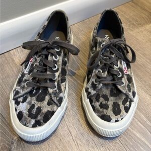 Superga Velvet Leopard New Sneakers SZ 36 EU